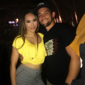 Yellow ruffled crop top